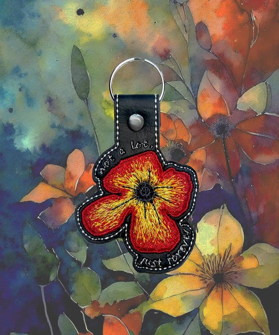 Not a Lot, Just Forever Embroidered Key Tag (adrianne Lenker) - Etsy