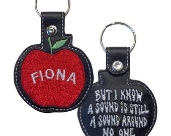 Fiona Apple embroidered key tag