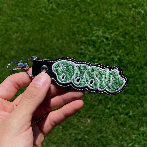 MF DOOM embroidered keychain