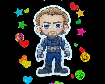 Chibi Steve Rogers Sticker
