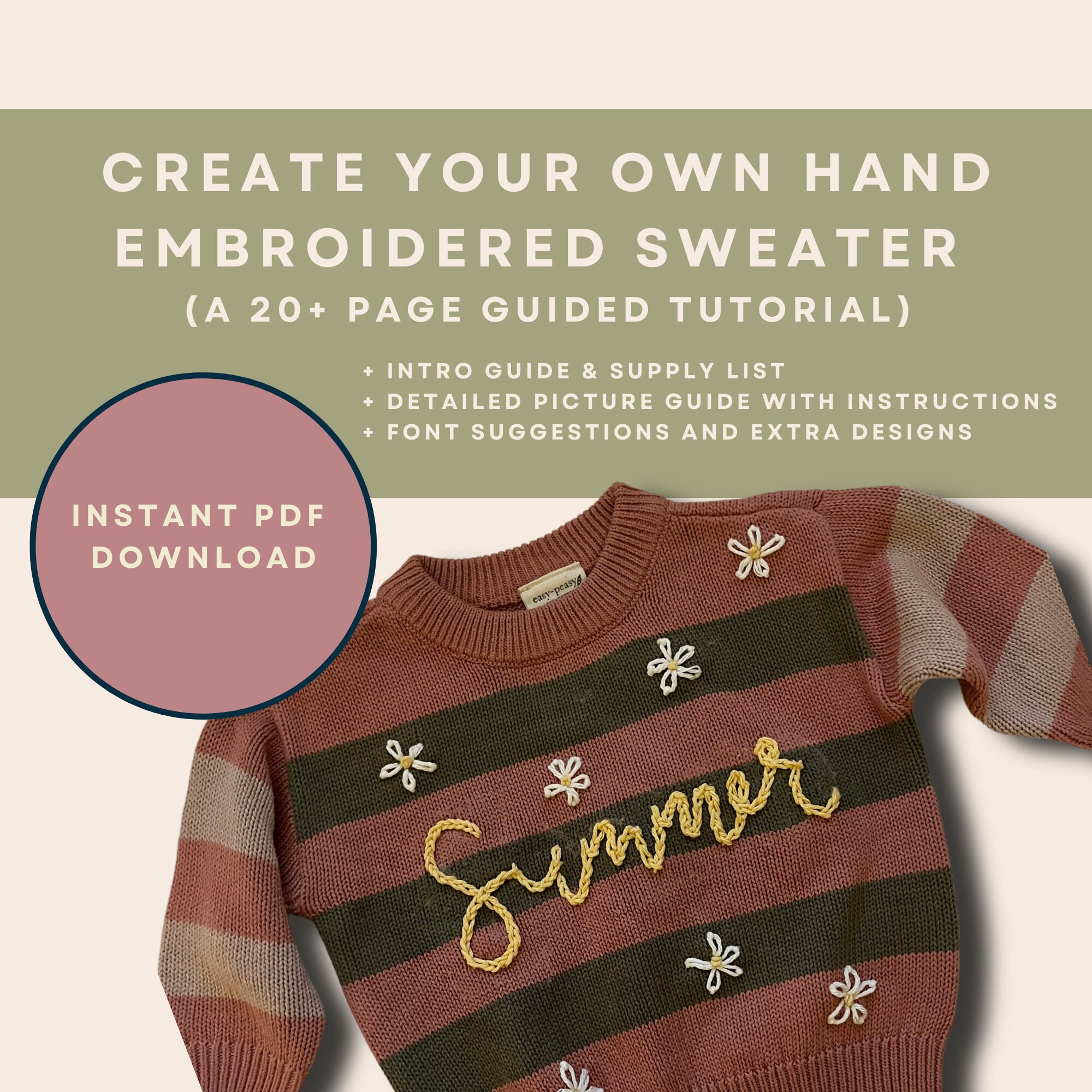Personalized Baby Sweater Tutorial Learn to Make Your Own