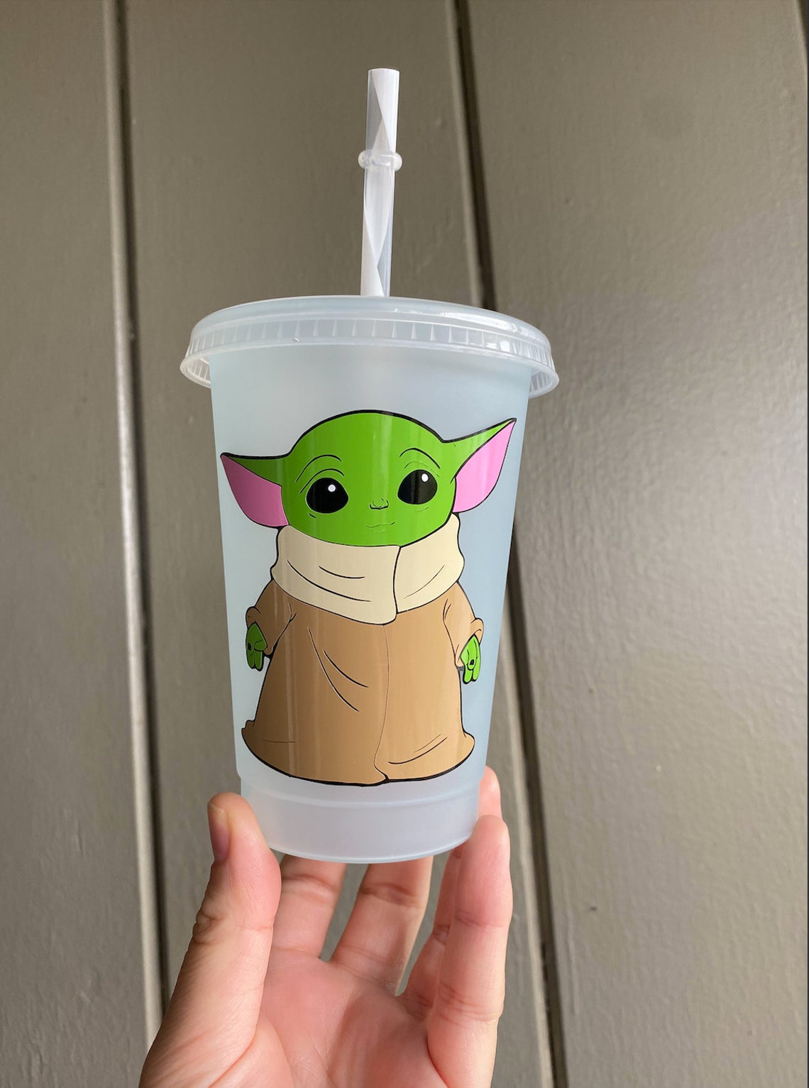 Baby Yoda Cup Color Changing Cups Toddler Cups Personalized Etsy