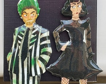 Kolczyki inspirowane musicalem Beetlejuice - Beetlejuice i Lydia