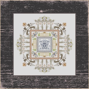 Classical Antiquity Mandala - Ancient Greek Mythology Cross Stitch Pattern - Hellenistic Style Embroidery