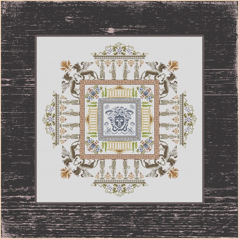 Classical Antiquity Mandala - Ancient Greek Mythology Cross Stitch ...