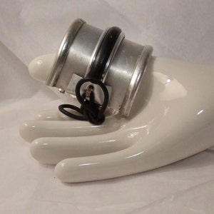 VERY RARE Vintage 1980s Modernist Bracelet Made From Automobile Chrome