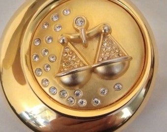Vintage Estee Lauder Zodiac "Libra" Powder Compact