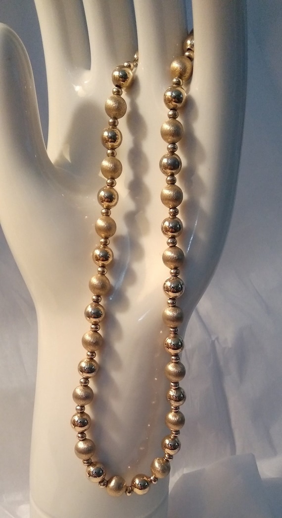 Vintage Napier Gold-Tone Collar Necklace with Bru… - image 1