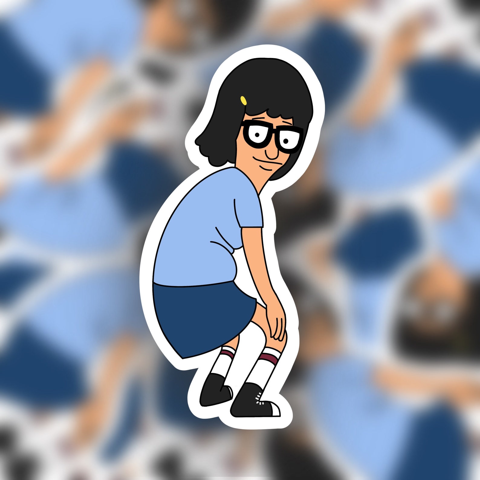 Tina Belcher Twerking Sticker Bob's Burgers Cartoon Etsy