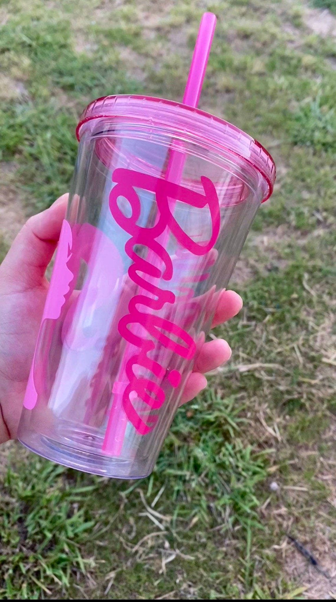 Barbie Tumbler Cup with Lid | Etsy