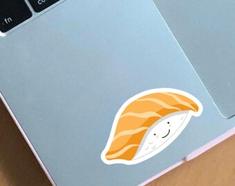 Salmon Sushi Sticker - Cute Glossy Vinyl Decal
