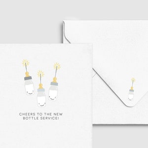 Baby Fles Kaart - Punny Baby Shower Pasgeboren Baby - Funny Love Wenskaart