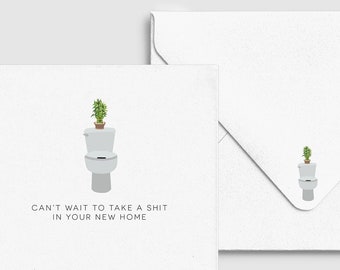 Funny Toilet Housewarming Card - New Home Greeting