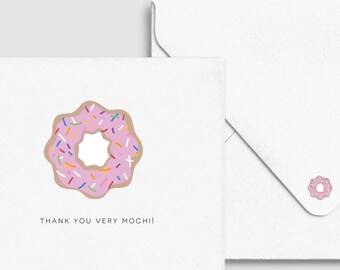 Thank You Mochi Donut Card - Funny Love Greeting Card