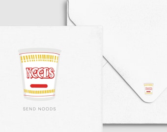 Senden Sie Noods Grußkarte - Punny Ramen Love Note