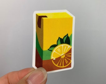 Lemon Tea Sticker - Cute Asian Vinyl Laptop Water Bottle Notebook Journal Scrapbook Crafting Food & Drink Sticker