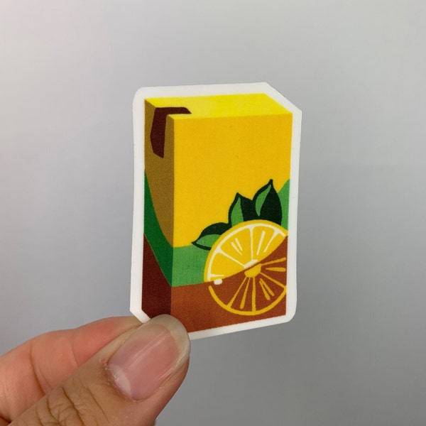 Lemon Tea Sticker - Cute Asian Vinyl Laptop Water Bottle Notebook Journal Scrapbook Crafting Food & Drink Sticker