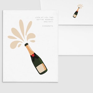 Regarde-toi 2 Se marier et merde | Félicitations | Champagne | Mariage