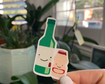 Yogurt Soju Sticker Cute - Vinyl Laptop Water Bottle Cute Sticker