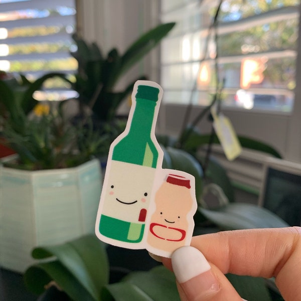 Yogurt Soju Sticker Cute - Vinyl Laptop Water Bottle Cute Sticker