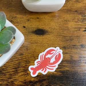 Lobster Crawfish Friends Sticker Cute Vinyl Laptop Water Bottle Notebook Journal Scrapbook Bujo Food Sticker image 3