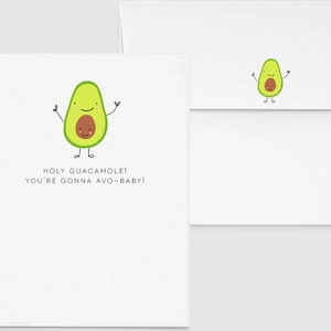 Saint Guacamole! Tu vas avo-baby! Cartes de vœux Punny, Nouveau bébé, Baby Shower