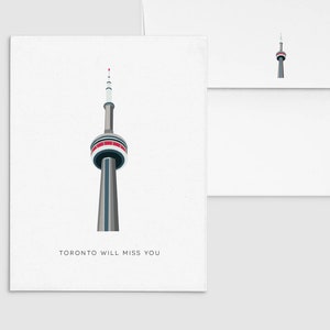Toronto Will Miss You Card - Adieu Missing You Greeting, Moving Gift, Custom Custom, Punny