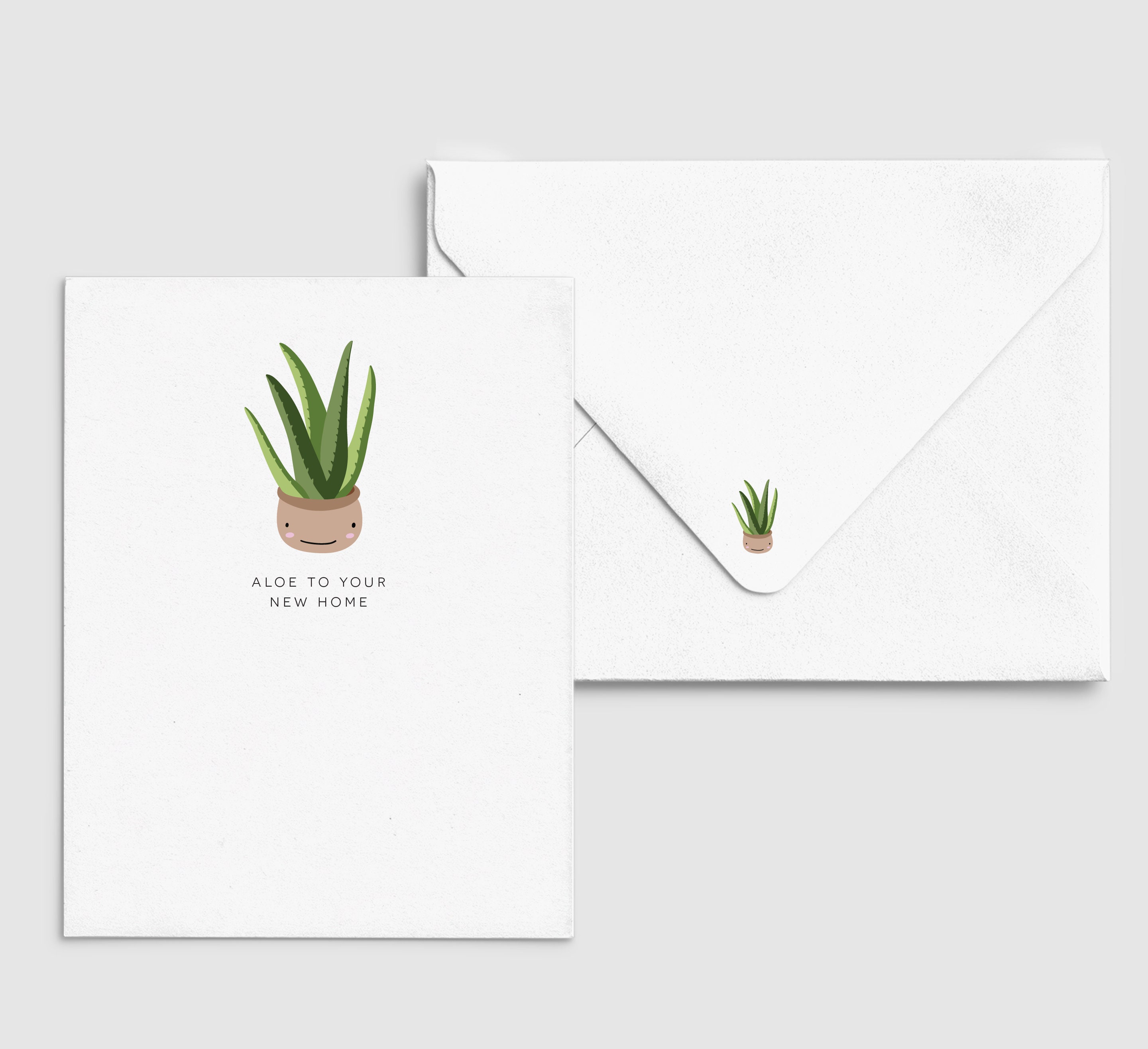 Housewarming Aloe Plant Card Funny New Home Greeting Moving - Etsy