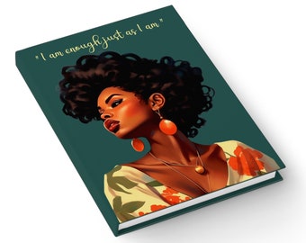 Diario di affermazione della donna nera - Diario della ragazza nera - Riviste afroamericane - Regalo per la donna nera - Diario dell'affermazione - Linea governata