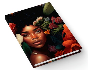 Floral Brown Girl Journal: Afroamerikanerfrau Geschenk