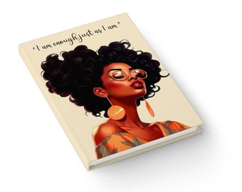 Black Woman Affirmation Journal: Ruled Line Notebook