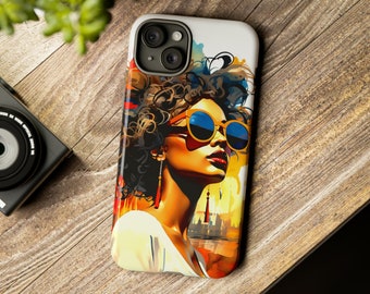 Melanin Beauty iPhone 15 14, Samsung Galaxy S21 FE S22, Google Pixel 6 7 8, afroamericano, regalo para mujeres negras pro funda de teléfono