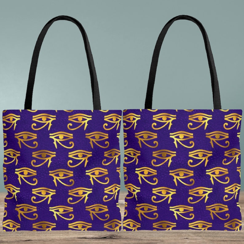 Eye of Horus Tote Bag All Seeing Eye Tote Bag Egyptian Tote Etsy