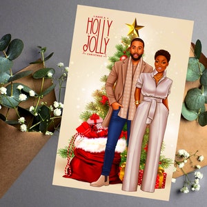 Schwarze Weihnachtskarten, African American Grußkarten, Weihnachtskarten für schwarze Frauen, Melanin Grußkarten, Schwarze Mädchen Weihnachtskarten