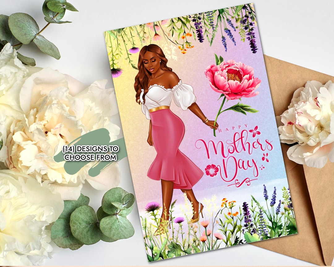 Afrocentric Mother's Day Card: Black Women Celebration - Etsy