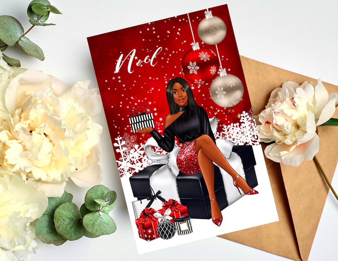 Black Christmas Cards, African American Greeting Cards, Christmas Cards