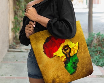 African Pride Tote Bag & Makeup Pouch Bundle