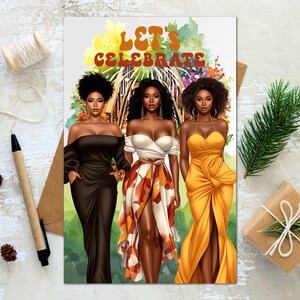 Tutte le occasioni, biglietti di auguri neri, biglietti di auguri afroamericani, biglietti di compleanno per donne nere, biglietti di auguri di melanina