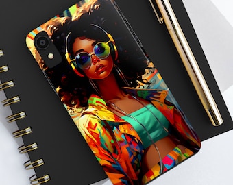 Melanin Girl iPhone Case: African American Art, Wireless Charging