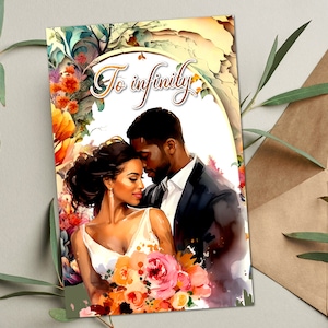 Tarjetas de felicitación de amor negro, tarjetas de felicitación de San Valentín, tarjetas de felicitación afroamericanas, tarjetas de aniversario, tarjetas para esposa, tarjetas de hombres negros