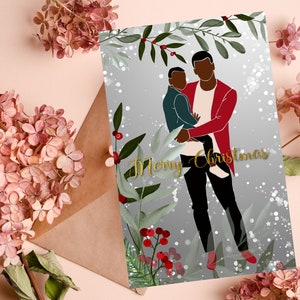 Schwarze Weihnachtskarten, African American Grußkarten, Weihnachtskarten für schwarze Frauen, Melanin Grußkarten, Schwarze Mädchen Weihnachtskarten