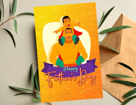 Melanin Father's Day Card: African American Greeting Card - Etsy