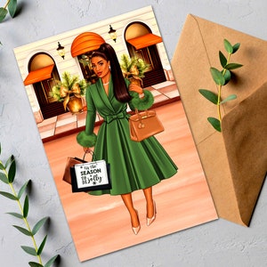 Zwarte kerstkaarten, Afro-Amerikaanse wenskaarten, kerstkaarten voor zwarte vrouwen, wenskaarten voor koppels, kerstkaarten voor zwarte meisjes