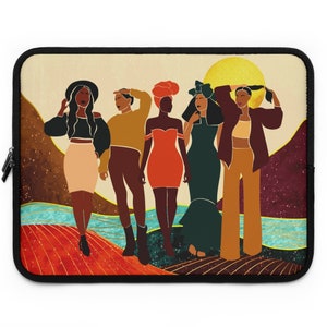 Abstract Melanin Laptop Sleeve,13 inch, 15 inch, 17 inch, African American Laptop Sleeve, Black Girl Laptop Sleeve, Melanin Sleeve