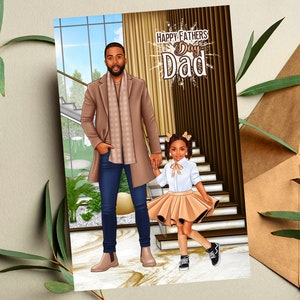 Father&#39;s Day Cards for Black Men, Black Greeting Cards, African American Greeting Cards, Melanin Greeting Cards, Black Father Cards