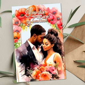 Black Love Grußkarten, Valentinstag Grußkarten, African American Grußkarten, Jahrestag Karten, Karten für Frau, Karten schwarze Männer