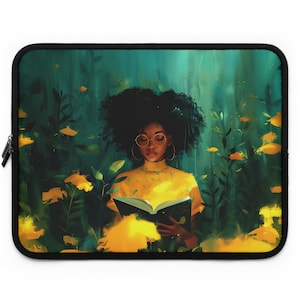 Well Read Laptop Sleeve, Black Girl Laptop Case, African American Laptop Sleeve, Black Girl Laptop Sleeve, Gift for Black