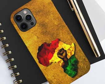 Black Pride iPhone Case: African Map, Melanin Art