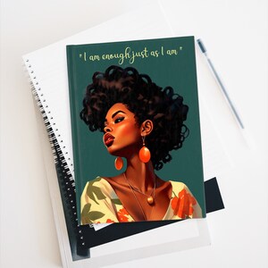 Black Woman Affirmation Journal - Black Girl Journal - African American Journals - Gift for Black Woman - Affirmation Journal - Ruled Line image 5