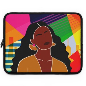 Melanin Goddess Laptop Sleeve, Black Girl Laptop Case, African American Laptop Sleeve, Black Girl Laptop Sleeve, Gift for Black